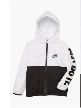 NWT Nike Kid's Just Do It Windrunner Hooded Windbreaker water-resistant